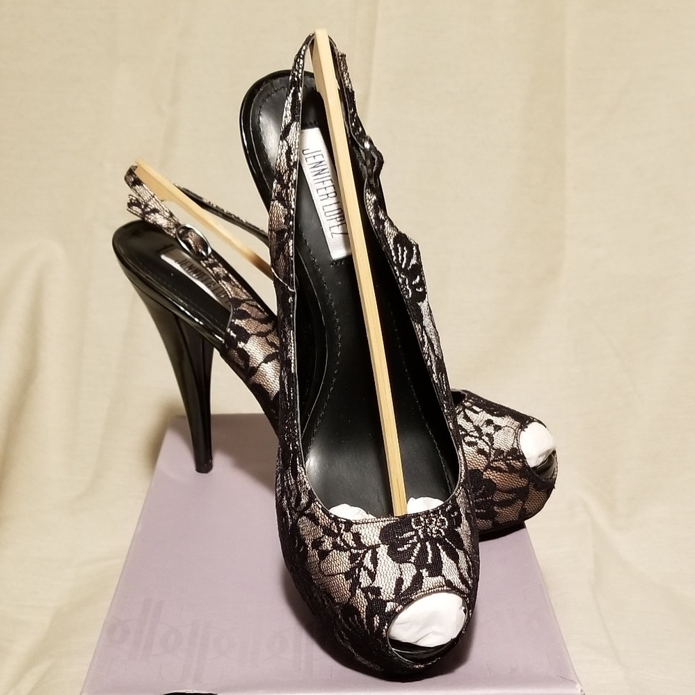 Jennifer Lopez Ava Lace Platform Heel